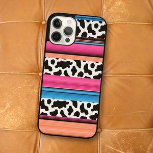 Western Serape Cow Print Cactus Leopard Cute Cowgirl iPhone Case